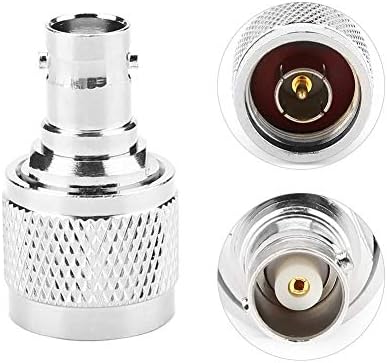 Akozon Type N to BNC Adapter 2pcs Type N Male to BNC Female RF Connector Coaxial Adapter Test Converter