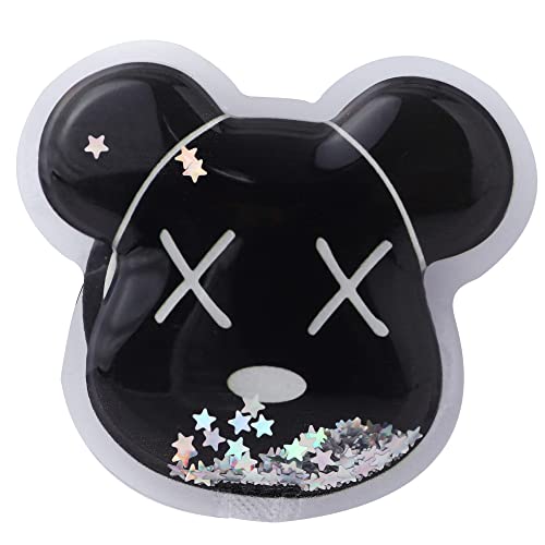 Image of Cute Anime Mobile Holder Grip Stand for Phones Selfie Holder for Smartphones, Designed for Kids and Teens. [ Gel Inside ]-(Model - Black Bear)
