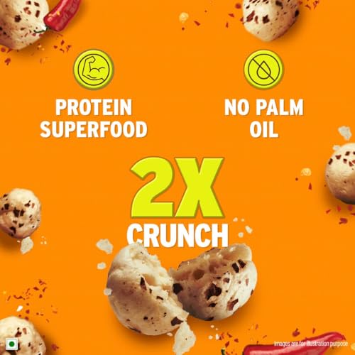 Image of Tata Simply Better Protein Crunch Fiery Peri Peri Flavoured Makhana, 50g, Double Roasted for 2X Crunch, With No Palm Oil & Artificial Flavours, Dry Fruits & Nuts Based Snack, Made with Olive Oil