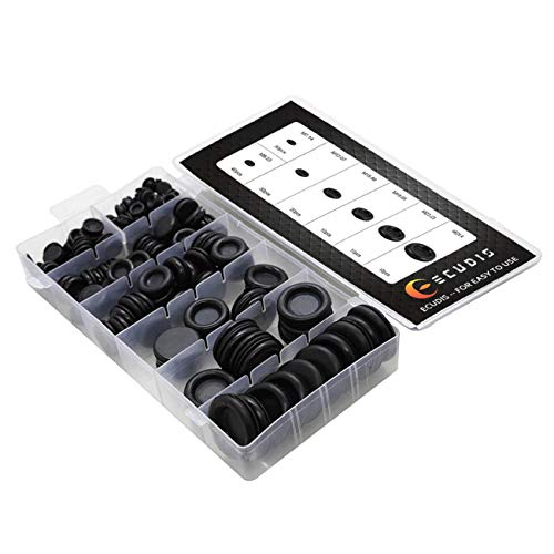 Ecudis 170Pcs Rubber Grommet Firewall Hole Plug Set Electrical Wire Gasket Assortment, Set Of 7 Different Metric Sizes For Car, Pump (Set Of 1) #TOP2