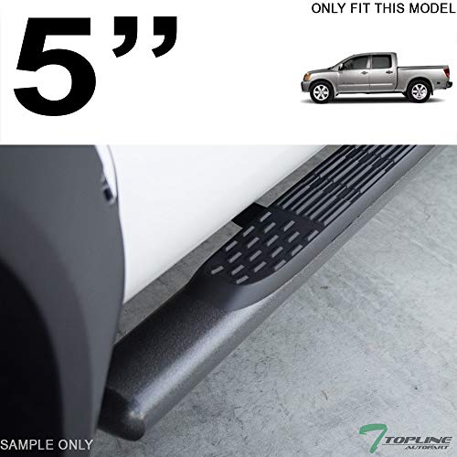 5" Oval Black Side Step Nerf Bars para Nissan Titan Crew Cab miniatura 2