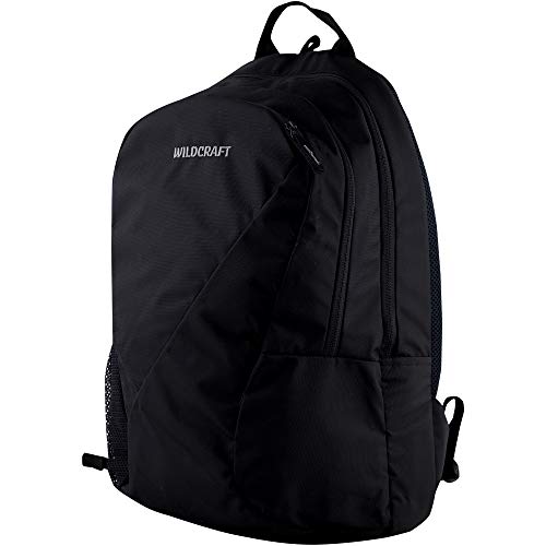 Image of Wildcraft 2 3 Compartment Laptop Backpack with Rain Cover (Black)