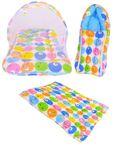 Image of Toddylon Baby Bed New Born Baby Bedding Set | Baby Bags | Mattresses | Mosquito Net | Foldable Mattress | Cotton | Baby Bed with | Gadda Set (0-6 Month) (3PCS Set)