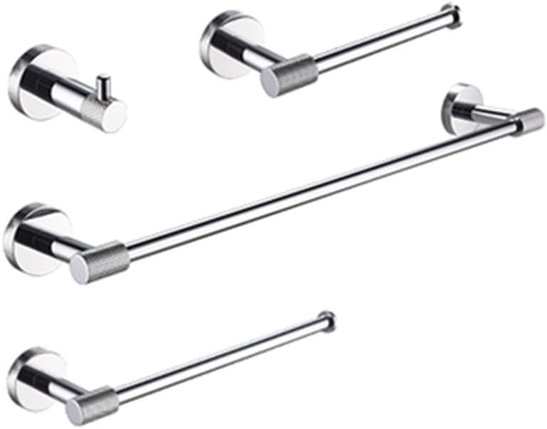 Towel Rack Rose Gold Bathroom Accessories Set Chrome Brushed Gold Wall Mounted Towel Rail Toilet Paper Holder Robe Hook Coat Hanger RG Towel Rail (Bg papierhalter)