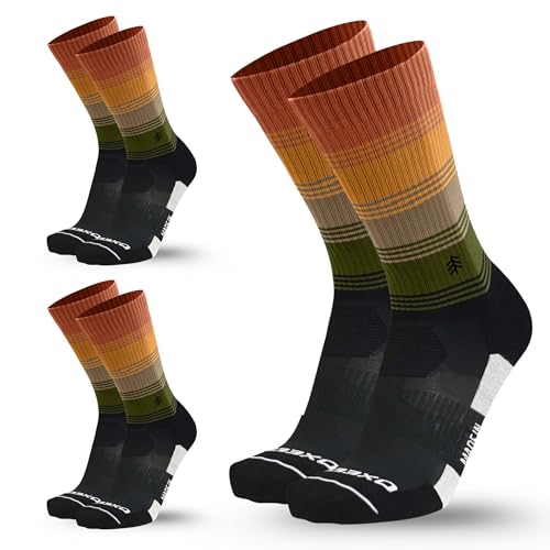 Oxeego 3 Calze Trekking Uomo Donna Termiche Outdoor Cammini - Calzini Trekking Tecnici con Azione Ossigenante e Antibatterica - Riduce il Rischio di Vesciche (Cammino di Santiago - 43/46)