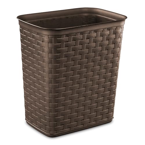 Sterilite 3.4 Gallon Weave Wastebasket, Small,...