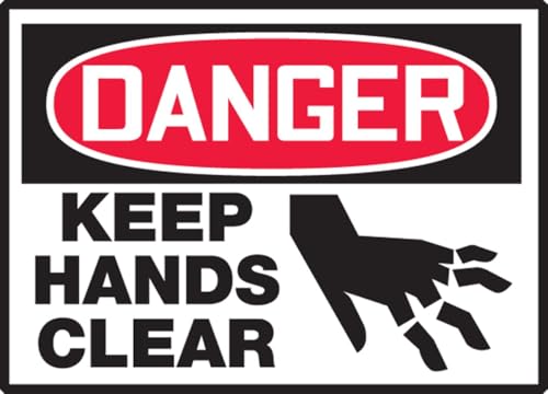 Étiquette de sécurité Danger Keep Hands Clear pour sécuriser les zones de pincement