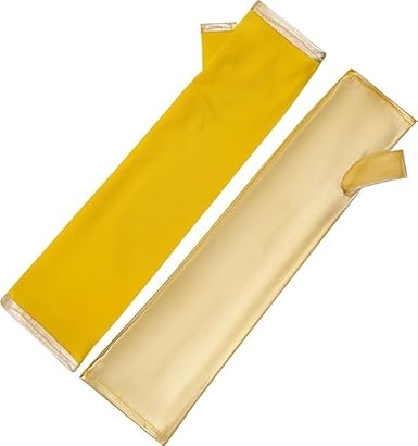 WEINIBAO Zwart lakleer handschoenen, vingerloze handschoenen leer lang, glanzende handschoenen voor dames, leer, operahandschoenen, lang, voor carnaval, cosplay kostuum, zilver, 1