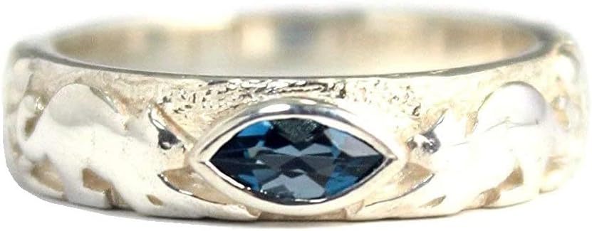 COSUMOSU Cats London blue topaz 925 Sterling Silver Rings