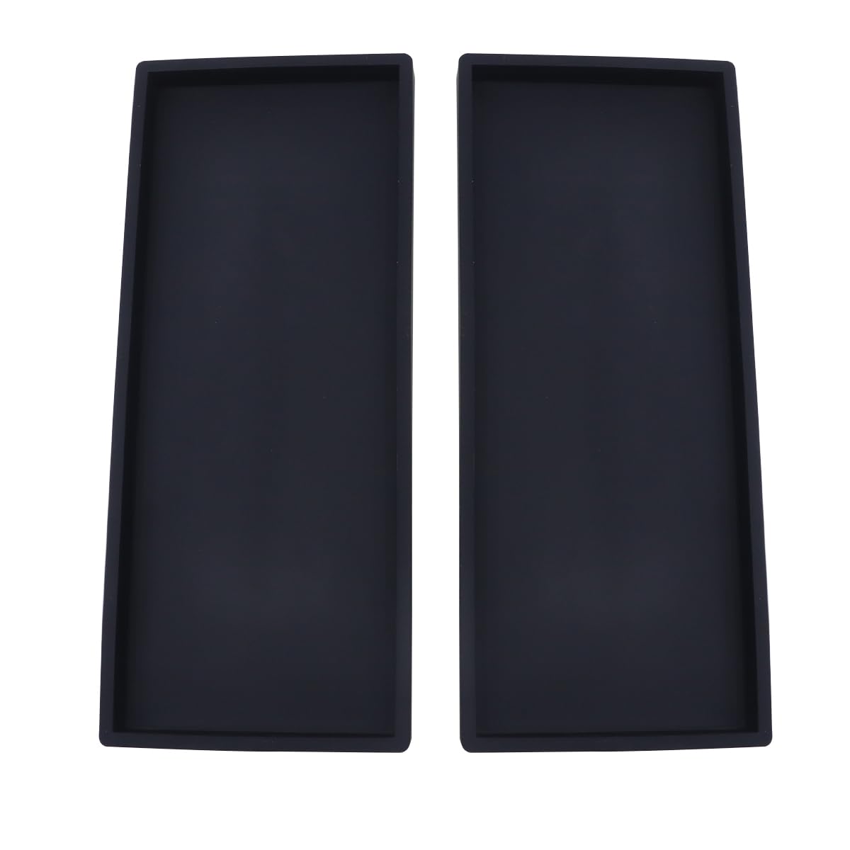 Plateau décoratif de salle de bain noir en silicone Ubric lot de 2