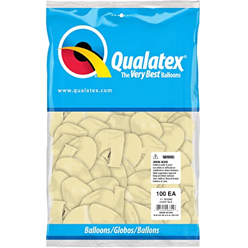 Image of Qualatex 11 inch Ivory Silk Balloons (100ct) by Pioneer Balloon Company