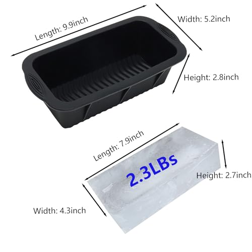 8Pcs Extra Large Ice Block Mold, Silicone Ice Block Molds for Ice Bath Tub, Big Ice Cube Molds for Ice Bath, Blue Ice Maker for Cold Plunge or Coolers, Ice Tray Accessories for Ice Bath Chiller