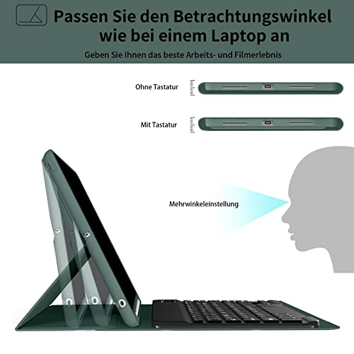aoub Tastatur Hülle für iPad 9./8./7. Generation 10,2 Zoll 2021/2020/2019 – Ansicht 7