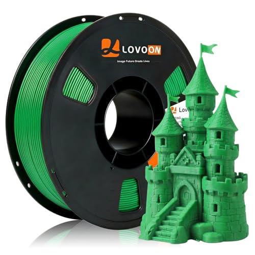 Image of LOVOON PLA 3D Printer Filament 1.75mm, Dimensional Accuracy + /- 0.02 mm, Neatly Wound 3D Printing Filament, Fit Most FDM Printer, 1KG Spool(2.2lbs), Green