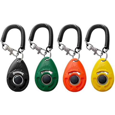 Pet Training Clicker with Wrist Strap - Dog Training Clickers 4 Color Cover