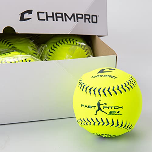 Champro Usssa 11" Fast Pitch Softballs With Durahide Cover And .47 Cor, 12 Pack #TOP2