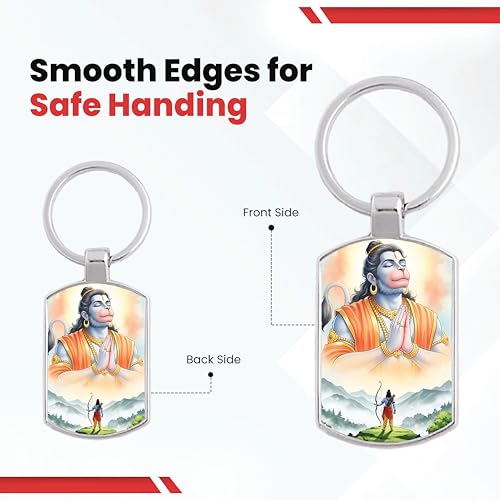 Image of Stylish Metal Keychains with Permanent Glossy Print - Inspirational Quotes & Spiritual Designs - Perfect Key chains for loved ones, Personal Use, Gifts & Return Gifts