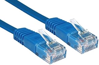 rhinocables Flat Ethernet Cat5e Network Patch Cable Slim Thin Low Profile LAN Patch Internet Lead for Xbox, PS4, Modem, Router, PC, Smart TV, Android Box 'Black, 15m'