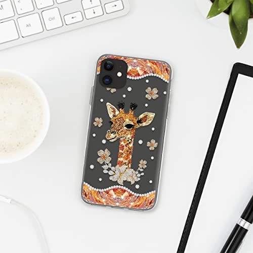 Cubicer Giraffe Jewelry Style Phone Case Shockproof Cases Accessories Transparent Cover Slim Clear Soft Design For Women Compatible With Iphone Compatible With Iphone 11 #TOP1