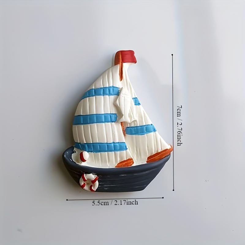 Imanes decorativos de resina para refrigerador, set de 8 miniatura 4