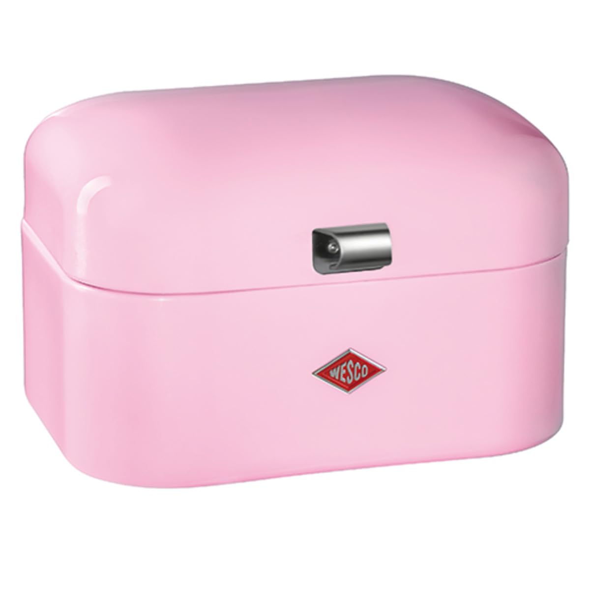WESCO Single Grandy Brotkasten – pink, pulverbeschichtetes Stahlblech, Lüftungslöcher, stabiler Griff