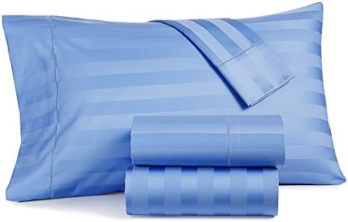 Charter Club Damask Stripe King 4-Pc Sheet Set, 550 Thread Count Pure Supima Cotton (Cornflower (Blue))