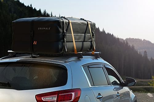 Heavy Duty Universal Car Roof Bag 432 litres, Waterproof 500D PVC, (Roof Rack Not Required) Ideal Cargo Travel Box for Luggage including Non-slip Mat, Hooks & Lash Straps - 15 Cubic Feet