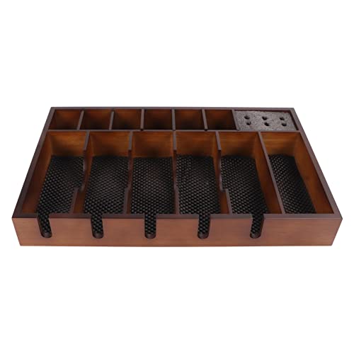Bandeja para maquinilla antideslizante grande de madera compuesta resistente 7