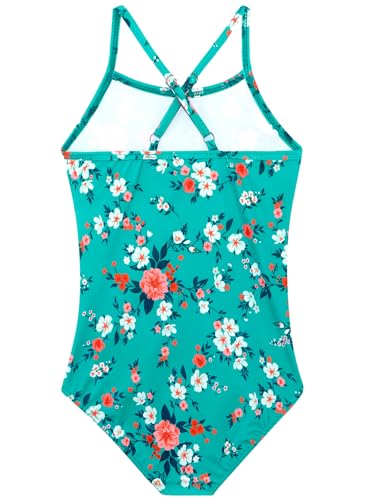 Image of Girls Swimsuit One Piece Bathing Suit with Adjustable Straps Cute Little Kids Swimming Suits Beach Swimwear 4T-12