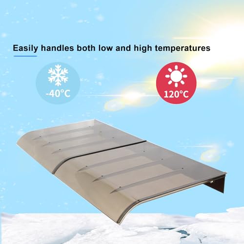 Abri de terrasse en polycarbonate durable marron 40x240 cm design moderne architectural