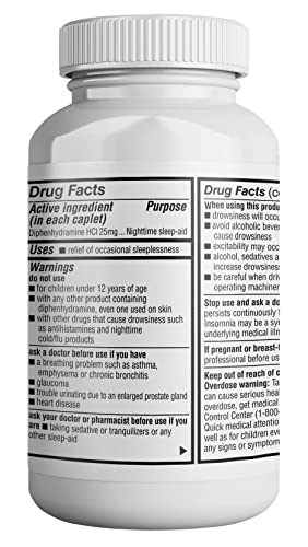 HEALTH LFE HealthLife® Sleep Aid (Diphenhydramine HCl Caplets, 25 mg Blue) 300 Count - Image 3