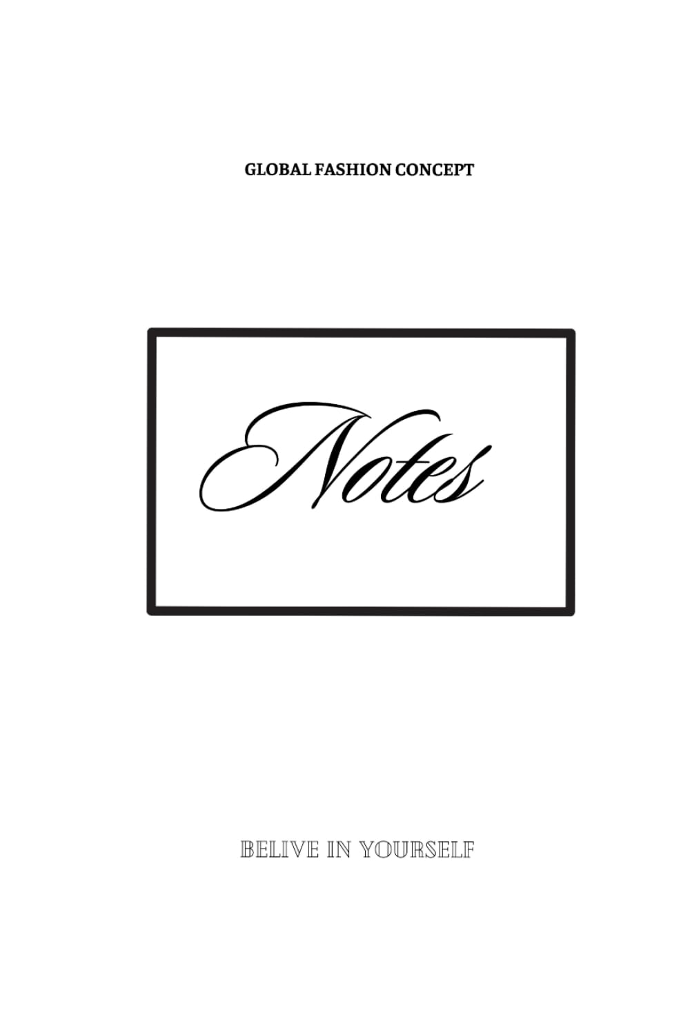 WHITE ELEGANT NOTES - WHITE AND BLACK MINIMAL NOTEPAD: TWARDA OKŁADKA STYLOWY NOTES