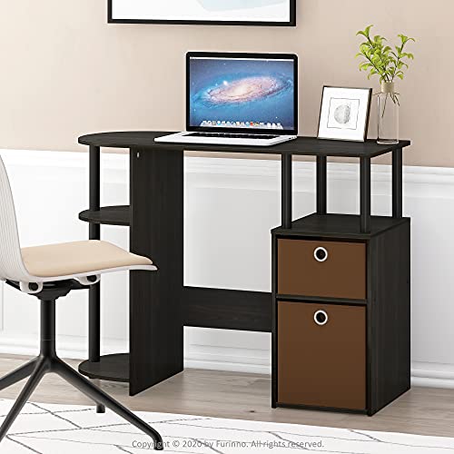 Furinno-JAYA-Scrivania-da-studio-per-computer-semplicistica-con-cassetti-per-contenitori-Espresso