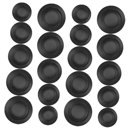 CIYODO 20pcs Round Money Jar Stopper Plugs Rubber Bank Plugs for Round Holes Easy to Install White Covers