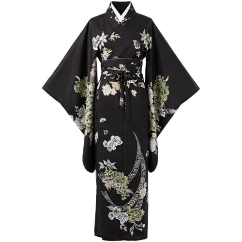 Kimono yukata para mujer con obi cómodo que no se desarma 2