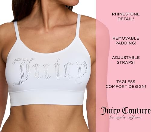 Juicy Couture Women's Multipack Seamless Comfort Lounge Wirefree Bralettes (US, Alpha, Large, Regular, Regular, 2, Black/White)3
