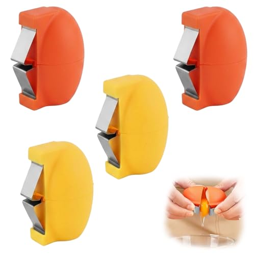 4 PCS Egg Peeler Egg Shell Opener Ideal for Home Cooks Breakfast Enthusiasts and Kitchen Gadget Lovers(Orange Yellow)