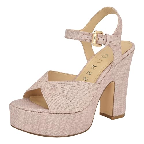 Guess Women's Saylin Heeled Sandal, Light Pink 680, 5
