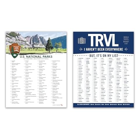 Stamp My Passport Ultimate Travel List Bundle - All 63 National Parks Checklist and World Travel Bucket List Cover