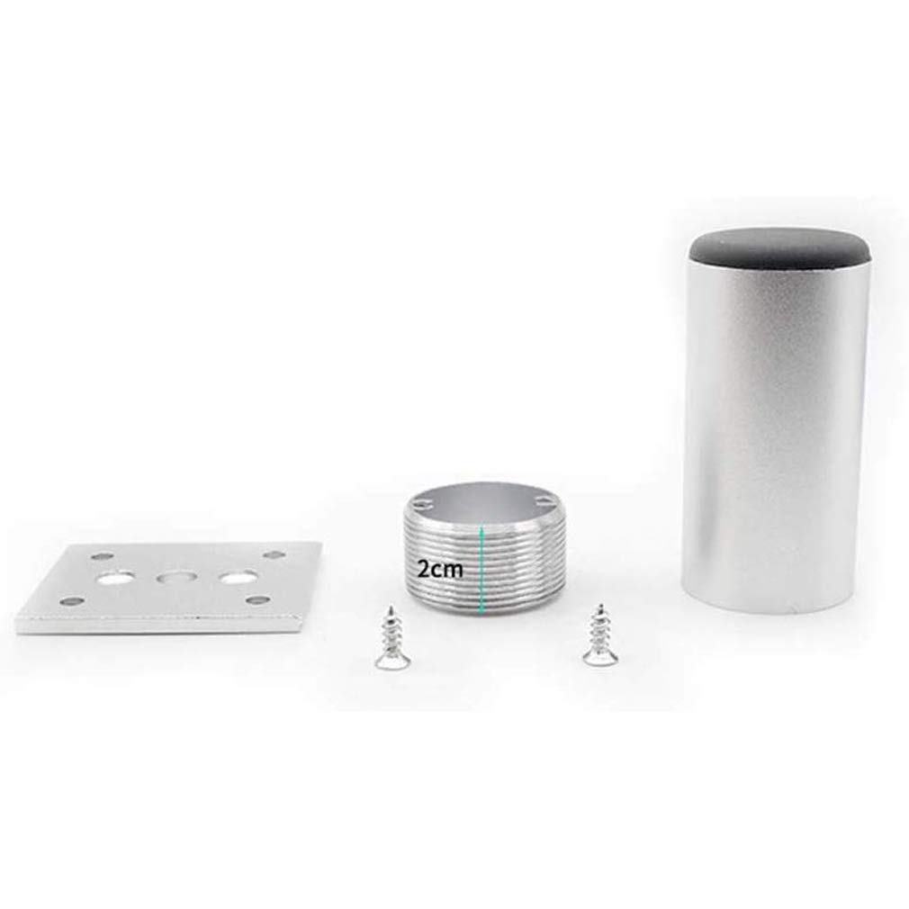 Patas de aluminio ajustables para muebles, paquete de 4 patas redondas que mejoran la altura para sofás, camas, armarios de TV y muebles de baño, patas de soporte de metal resistentes para decoración