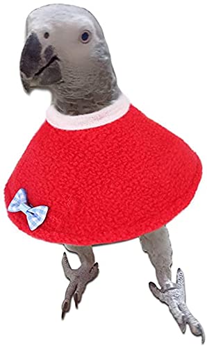 Grey Parrot Elizabeth Anti Bite Collars for Medication for Surgery and Recovery - 2 pcs Set- Feather Picking, Scratching, Biting, and Other self-inflicted Wounds. Padded Neck; Adjustable Collar.