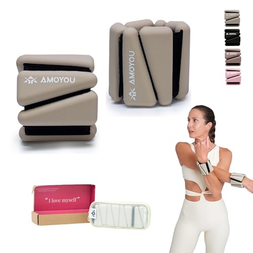 AMOYOU Wrist & Ankle Weights for Women – 2 lb Ankle Weights (Set of 2, 1 lb Each) | Arm Weights for Women | Leg Weights for Walking, Yoga, Cardio & Strength Training