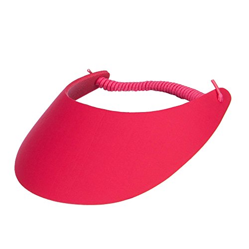 Fabric Foam Sun String Visor - Cherry Red OSFM