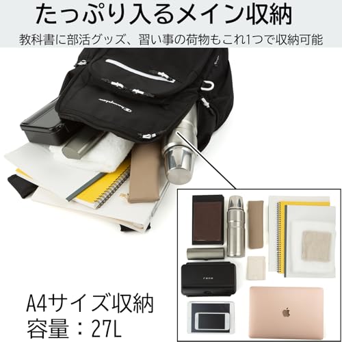 Champion([チャンピオン) Women's Casual Bag, Black/Mint, H44×W30×D16cm3