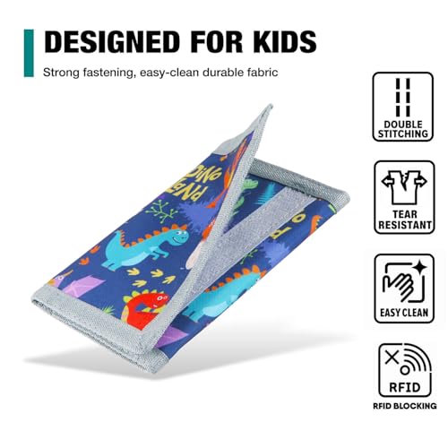 Image of Kids Wallet for Boys Ages 4-12, Dinosaur Boys Wallet, Toddler Wallets with Coin Pocket, Novelty Christmas & Birthday Gift