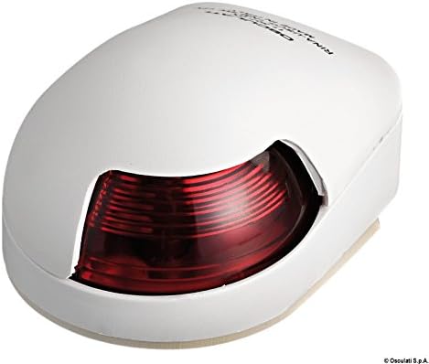 Osculati White Polycarbonate 112.5 Left Red Degrees Bicolor Deck Light 12V 8W