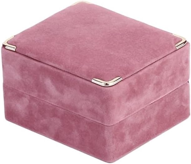 Double-layer Velvet Jewelry Box European Necklace Storage Holder Casket(E)