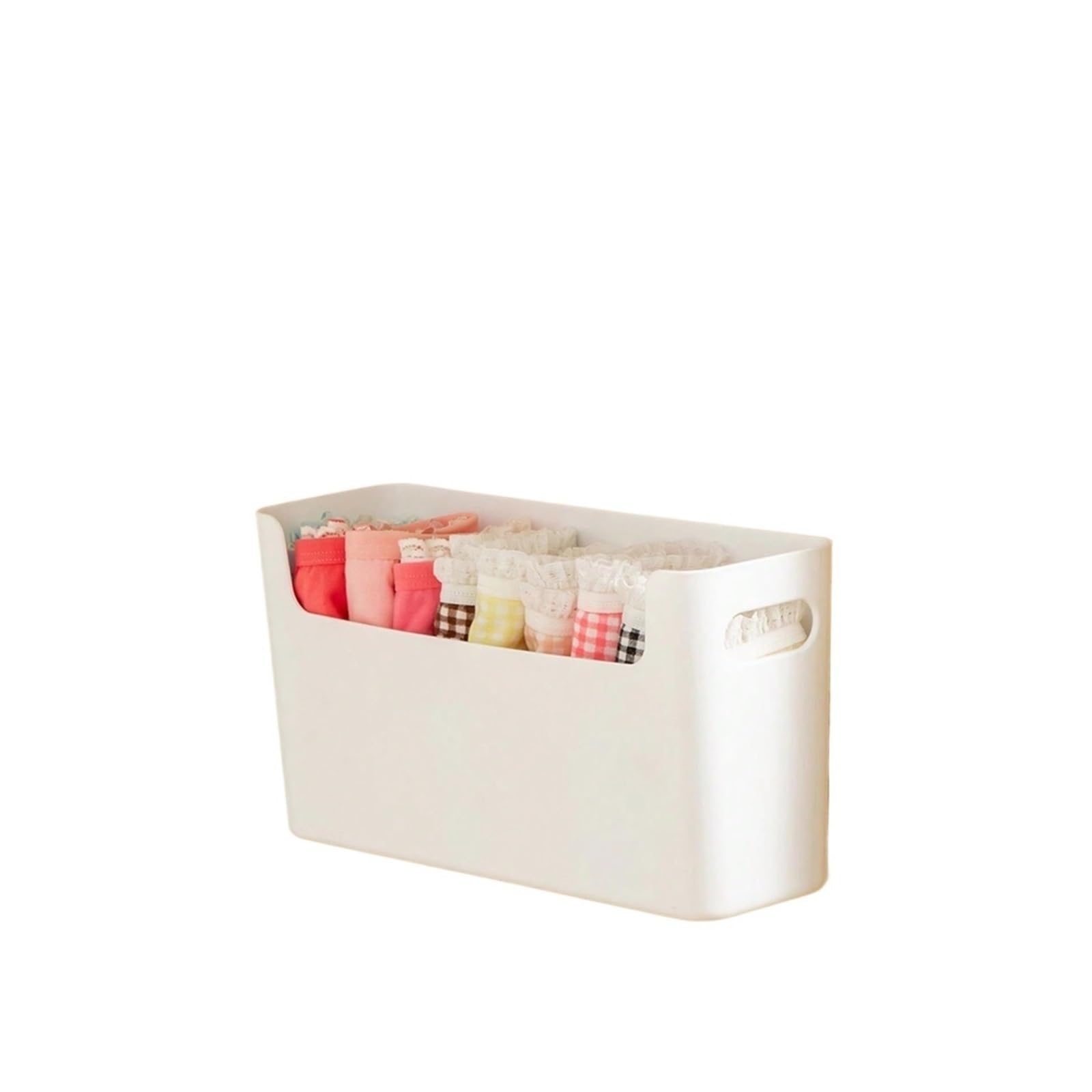 LuoAXINN Underwear Organizer Closets Clothes Organizer Box Wall Mounted Underwear Bra Socks Storage Boxes(L White)