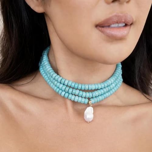 Ettika Women's Marina Layers Turquoise Necklace3