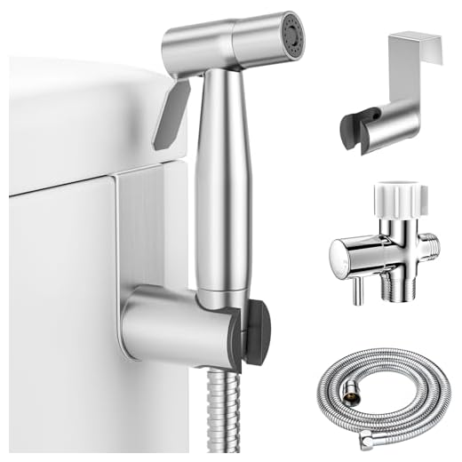 LUFEIDRA Handheld Bidet Sprayer for Toilet-Adjustable Water Pressure Jet Spray with Bidet Hose for Feminine Wash, New Premium Stainless Steel Muslim Shower Toilet Bidet Cloth Diaper Sprayer Set